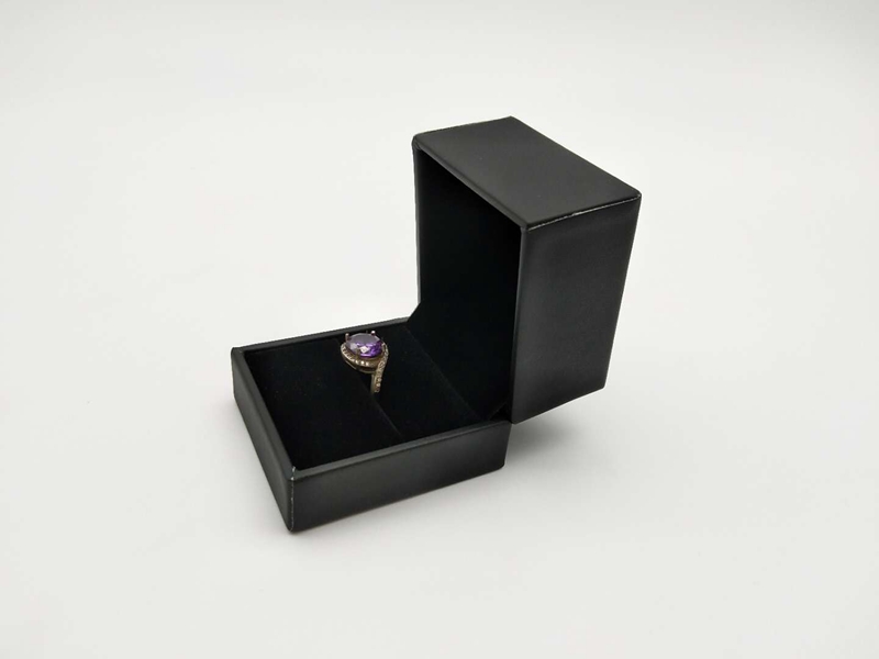 ZTB-091 jewelry ring box wrapped by soft touching PU