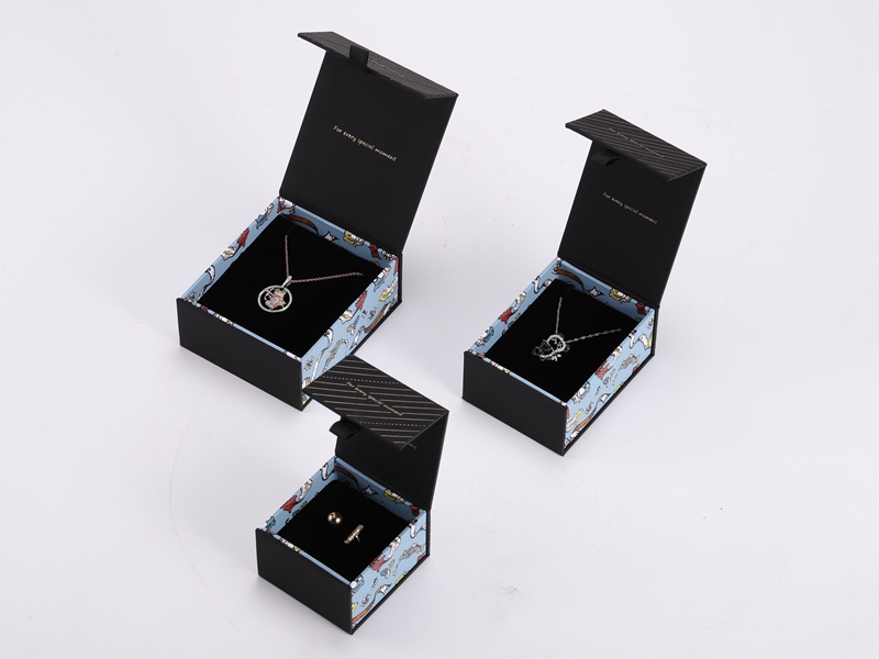 ZTB-114   Elegant and colorful printed cardboard Clamshell box for jewelry gift display