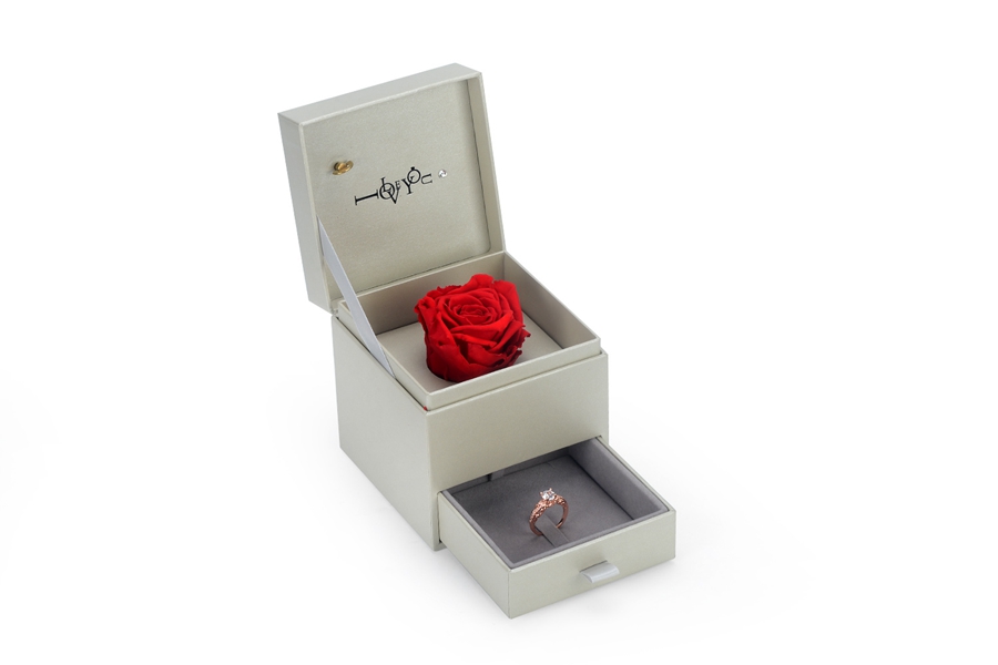 ZH06-001 High-grade and romantic jewelry display box with flower